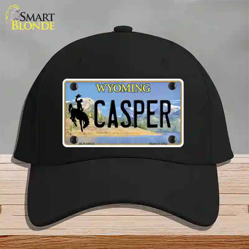 Casper Wyoming Novelty License Plate Hat Cotton / Black