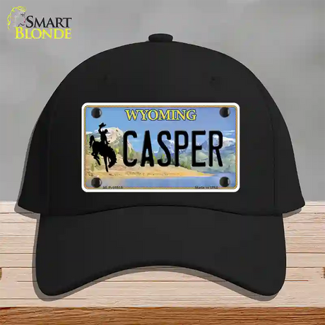 Casper Wyoming Novelty License Plate Hat Cotton / Black