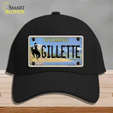 Gillette Wyoming Novelty License Plate Hat Cotton / Black