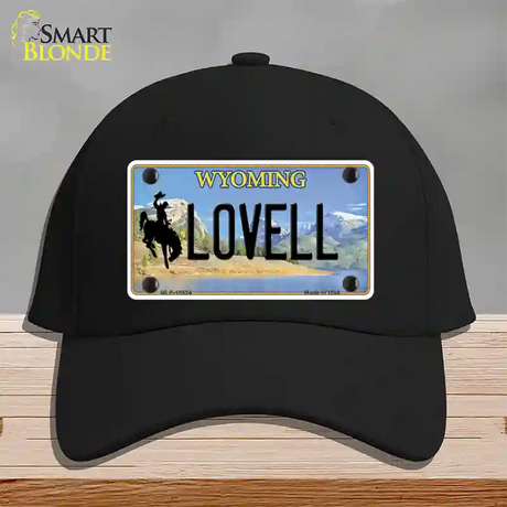 Lovell Wyoming Novelty License Plate Hat Cotton / Black