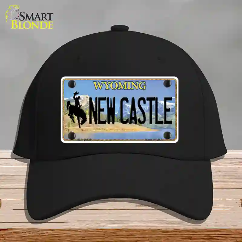 New Castle Wyoming Novelty License Plate Hat Cotton / Black