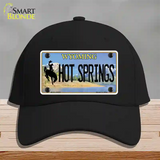 Hot Springs Wyoming Novelty License Plate Hat Cotton / Black