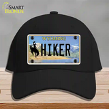 Hiker Wyoming Novelty License Plate Hat Cotton / Black