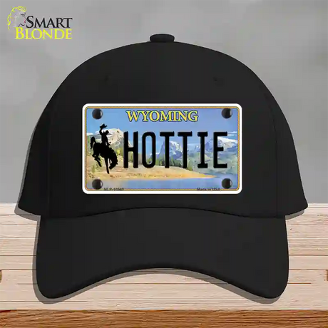 Hottie Wyoming Novelty License Plate Hat Cotton / Black