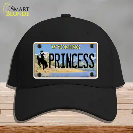 Princess Wyoming Novelty License Plate Hat Cotton / Black