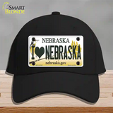 I Love Nebraska Novelty License Plate Hat Cotton / Black