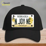 N Joy NE Nebraska Novelty License Plate Hat Cotton / Black