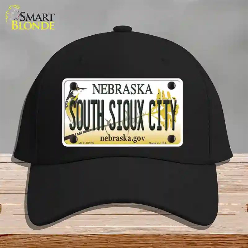 South Sioux City Nebraska Novelty License Plate Hat Cotton / Black