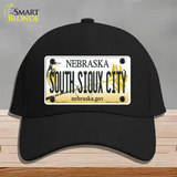 South Sioux City Nebraska Novelty License Plate Hat Cotton / Black