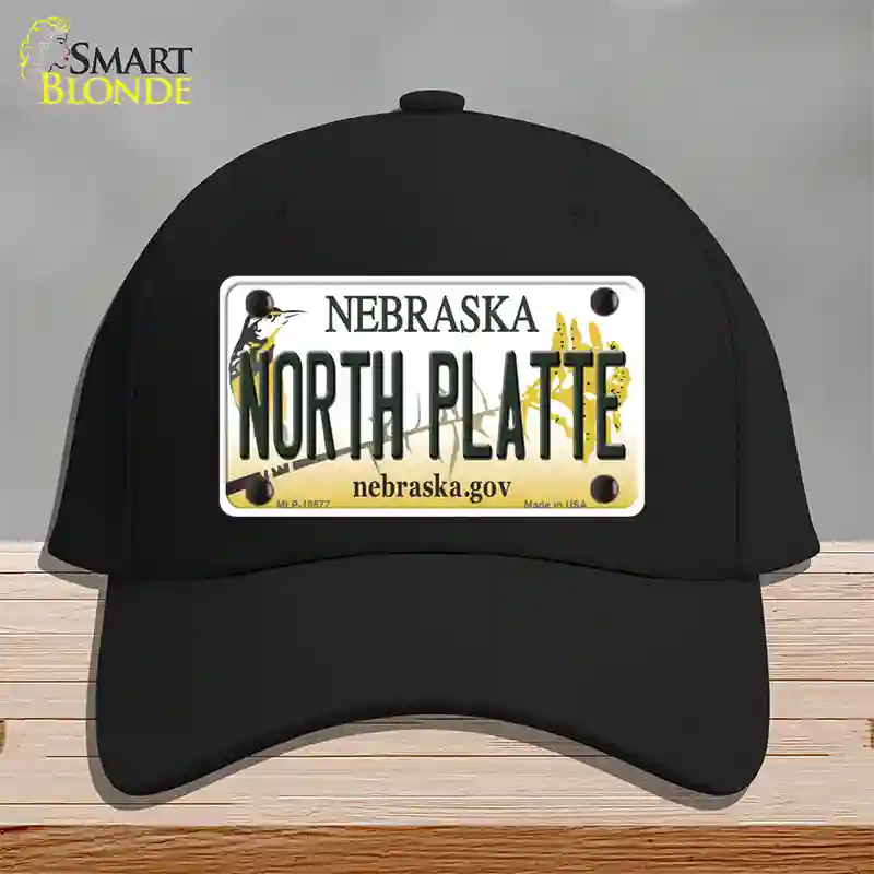 North Platte Nebraska Novelty License Plate Hat Cotton / Black