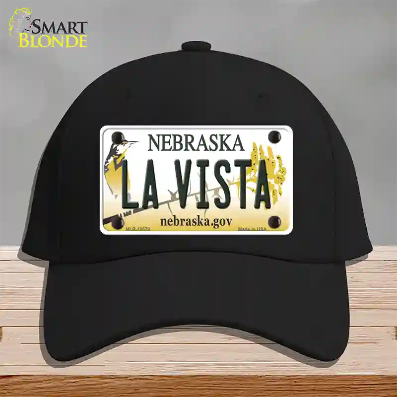 La Vista Nebraska Novelty License Plate Hat Cotton / Black