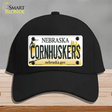 Cornhuskers Nebraska Novelty License Plate Hat Cotton / Black