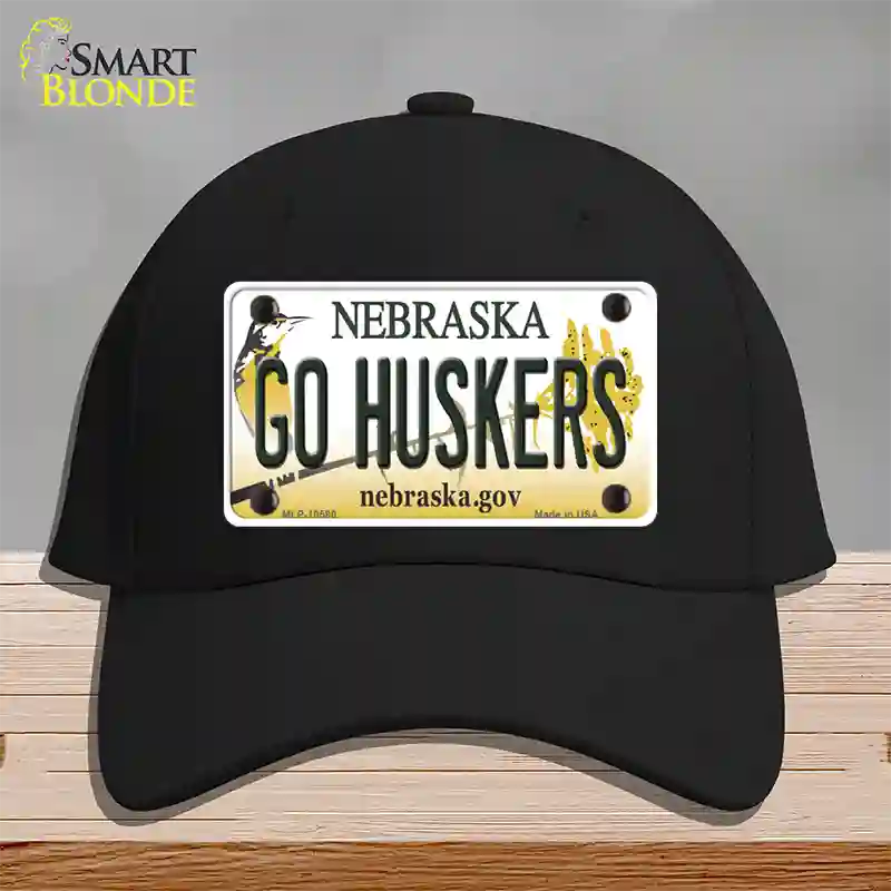 Go Huskers Nebraska Novelty License Plate Hat Cotton / Black