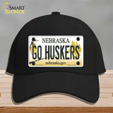 Go Huskers Nebraska Novelty License Plate Hat Cotton / Black