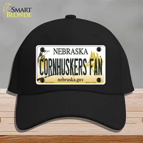 Cornhuskers Fan Nebraska Novelty License Plate Hat Cotton / Black