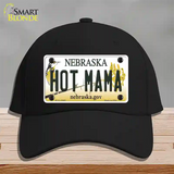 Hot Mama Nebraska Novelty License Plate Hat Cotton / Black