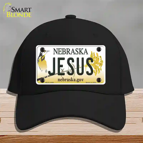 Jesus Nebraska Novelty License Plate Hat Cotton / Black