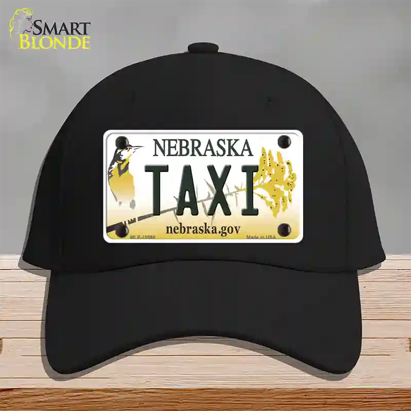 Taxi Nebraska Novelty License Plate Hat Cotton / Black