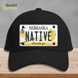 Native Nebraska Novelty License Plate Hat Cotton / Black