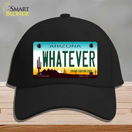 Whatever Arizona Novelty License Plate Hat Cotton / Black