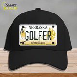 Golfer Nebraska Novelty License Plate Hat Cotton / Black