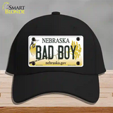 Bad Boy Nebraska Novelty License Plate Hat Cotton / Black