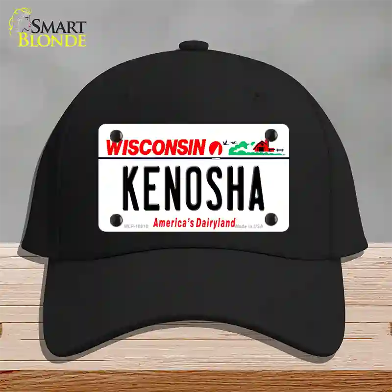 Kenosha Wisconsin Novelty License Plate Hat Cotton / Black