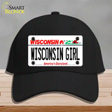 Wisconsin Girl Wisconsin Novelty License Plate Hat Cotton / Black