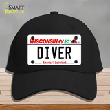 Diver Wisconsin Novelty License Plate Hat Cotton / Black