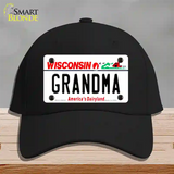 Grandma Wisconsin Novelty License Plate Hat Cotton / Black