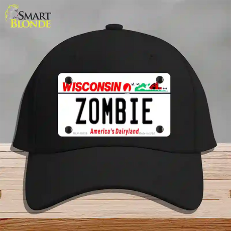 Zombie Wisconsin Novelty License Plate Hat Cotton / Black