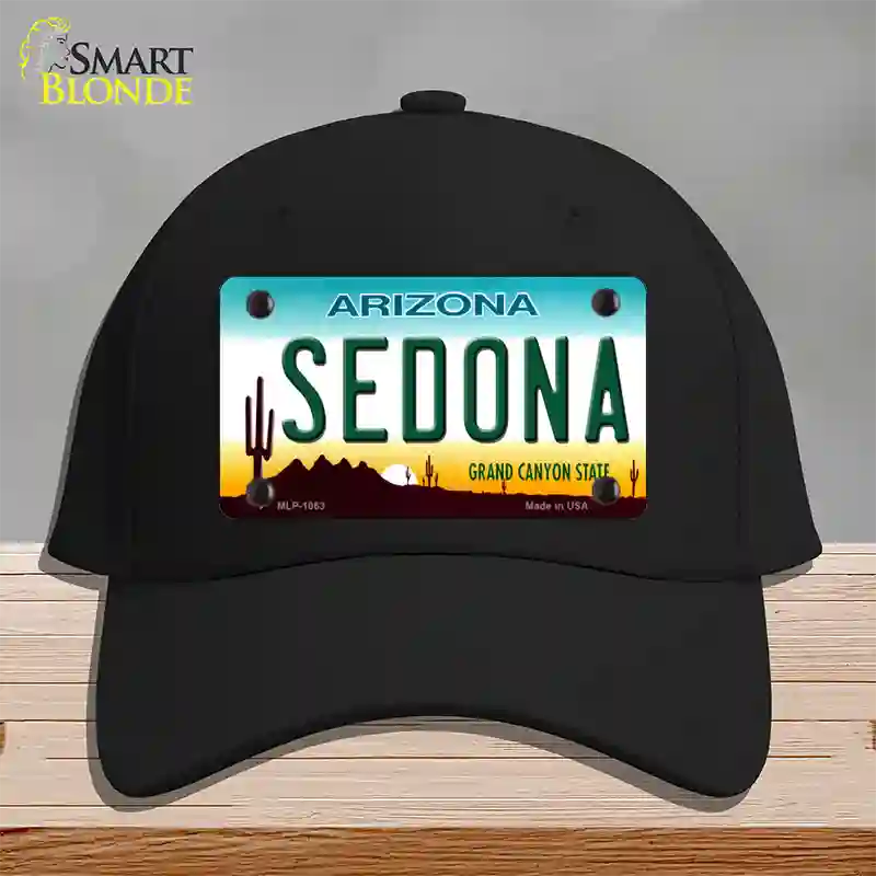 Sedona Arizona Novelty License Plate Hat Cotton / Black