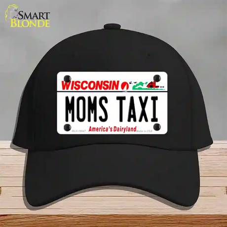 Moms Taxi Wisconsin Novelty License Plate Hat Cotton / Black