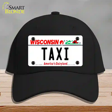 Taxi Wisconsin Novelty License Plate Hat Cotton / Black