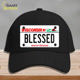 Blessed Wisconsin Novelty License Plate Hat Cotton / Black