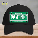 I Love Vermont Novelty License Plate Hat Cotton / Black