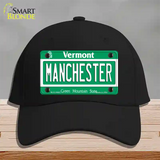 Manchester Vermont Novelty License Plate Hat Cotton / Black