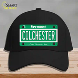 Colchester Vermont Novelty License Plate Hat Cotton / Black