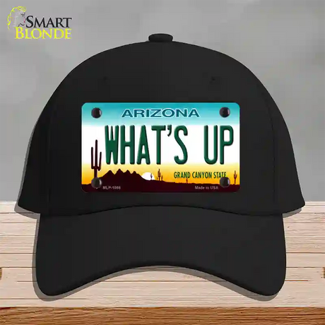 Whats Up Novelty License Plate Hat Cotton / Black