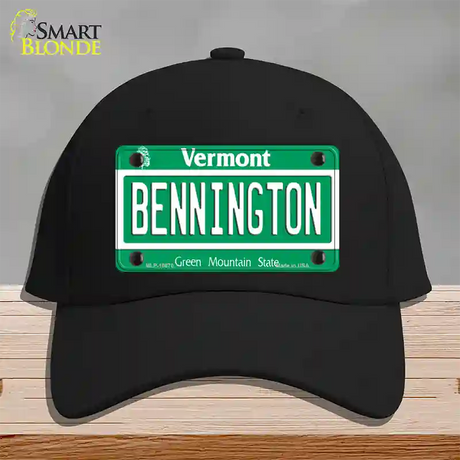 Bennington Vermont Novelty License Plate Hat Cotton / Black