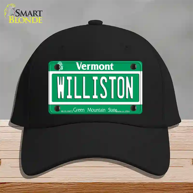 Williston Vermont Novelty License Plate Hat Cotton / Black