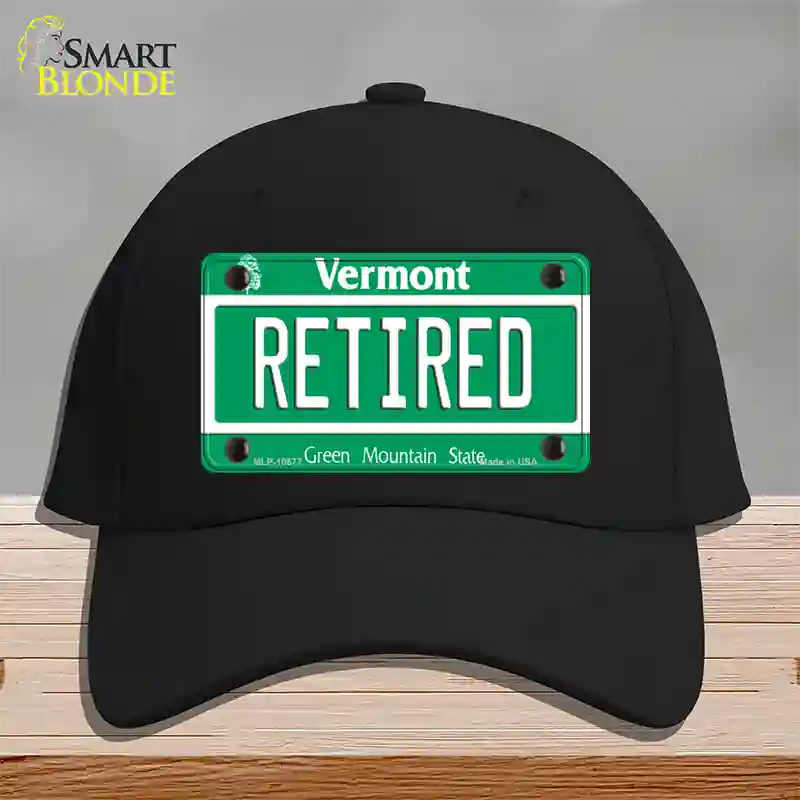 Retired Vermont Novelty License Plate Hat Cotton / Black