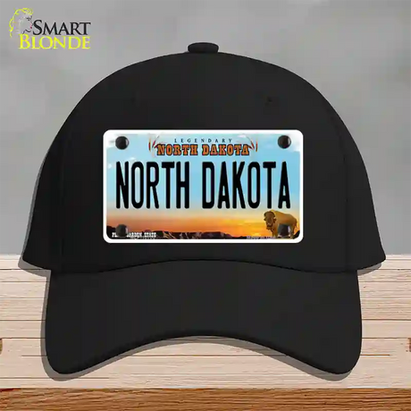 North Dakota Legendary Novelty License Plate Hat Cotton / Black