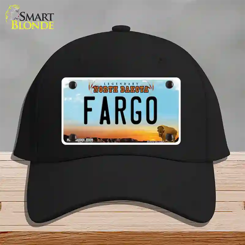 Fargo North Dakota Novelty License Plate Hat Cotton / Black