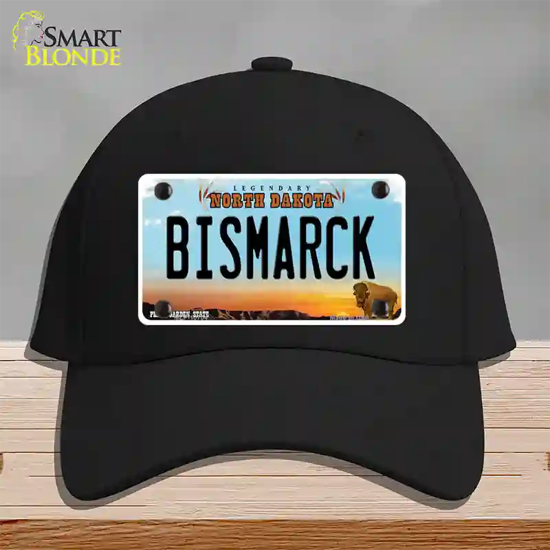 Bismarck North Dakota Novelty License Plate Hat Cotton / Black