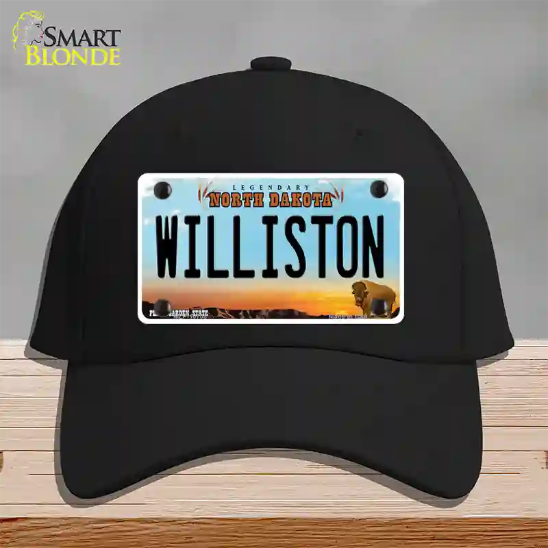 Williston North Dakota Novelty License Plate Hat Cotton / Black