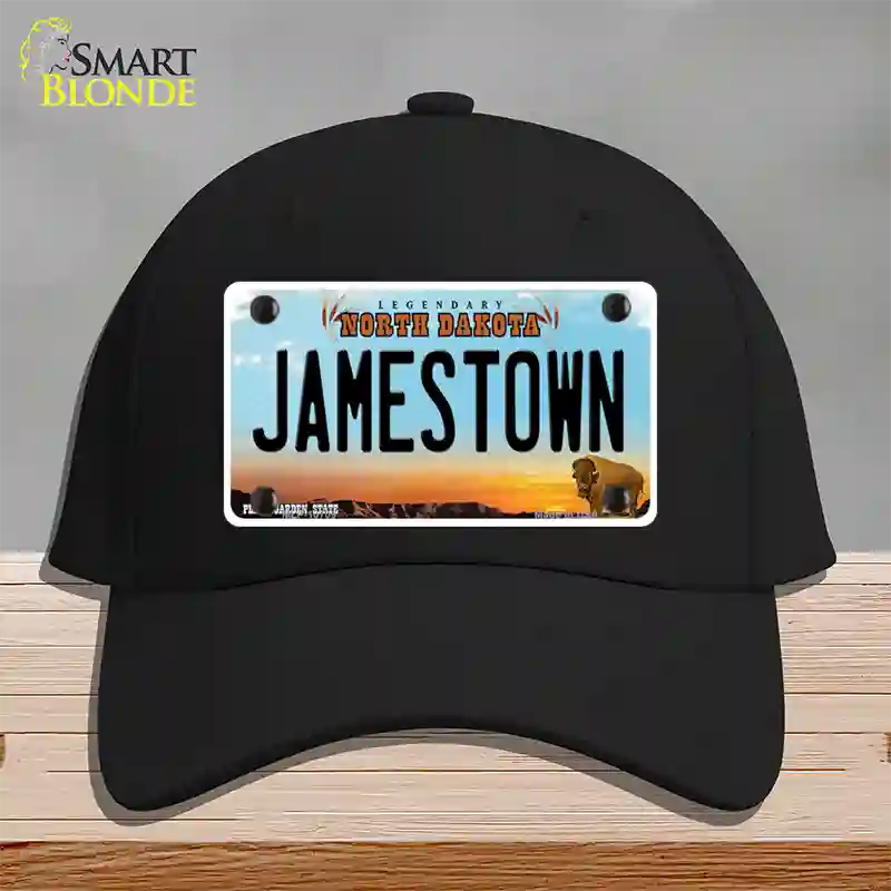 Jamestown North Dakota Novelty License Plate Hat Cotton / Black