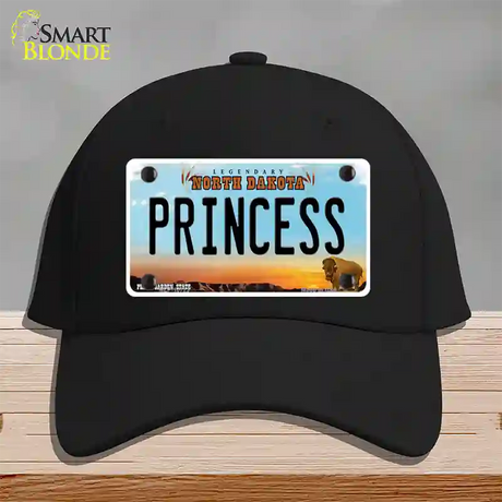 Princess North Dakota Novelty License Plate Hat Cotton / Black