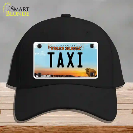 Taxi North Dakota Novelty License Plate Hat Cotton / Black