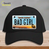 Bad Girl North Dakota Novelty License Plate Hat Cotton / Black